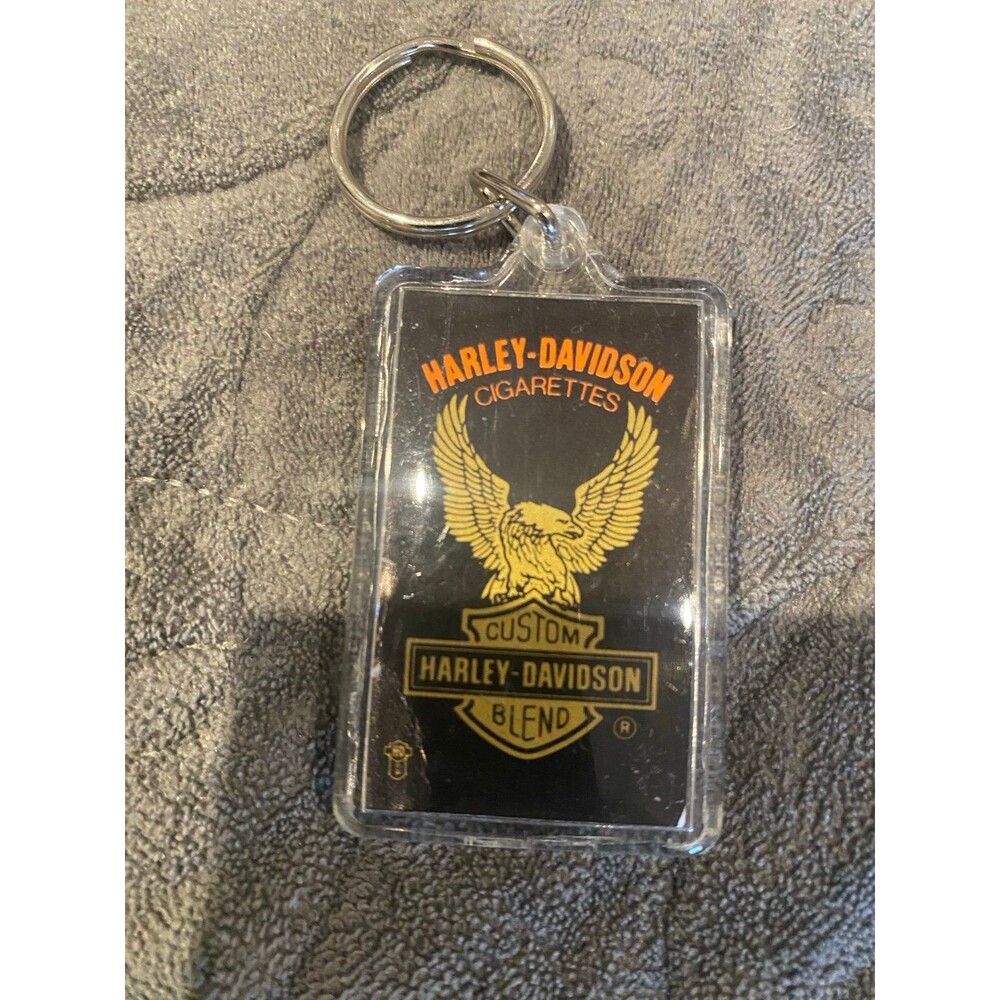 Vintage Harley Davidson Motorcycles Custom Blend Cigarettes Key Chain